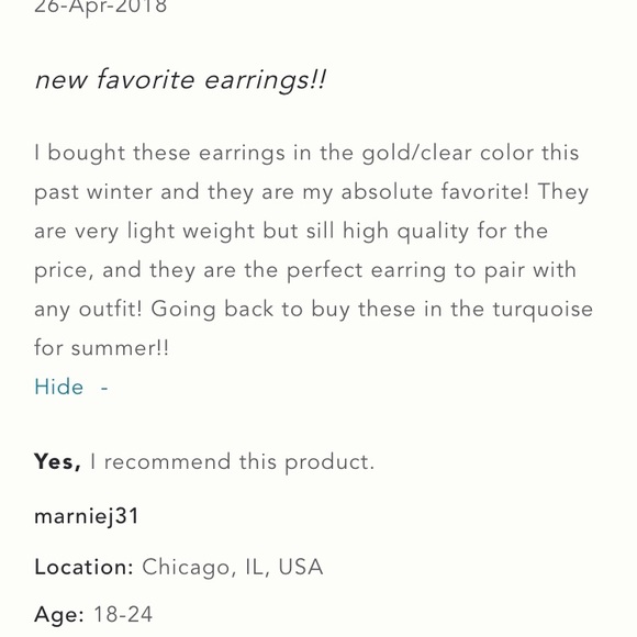 NWT Anthropologie • Precious Glass Crescent Hoops - Picture 7 of 7